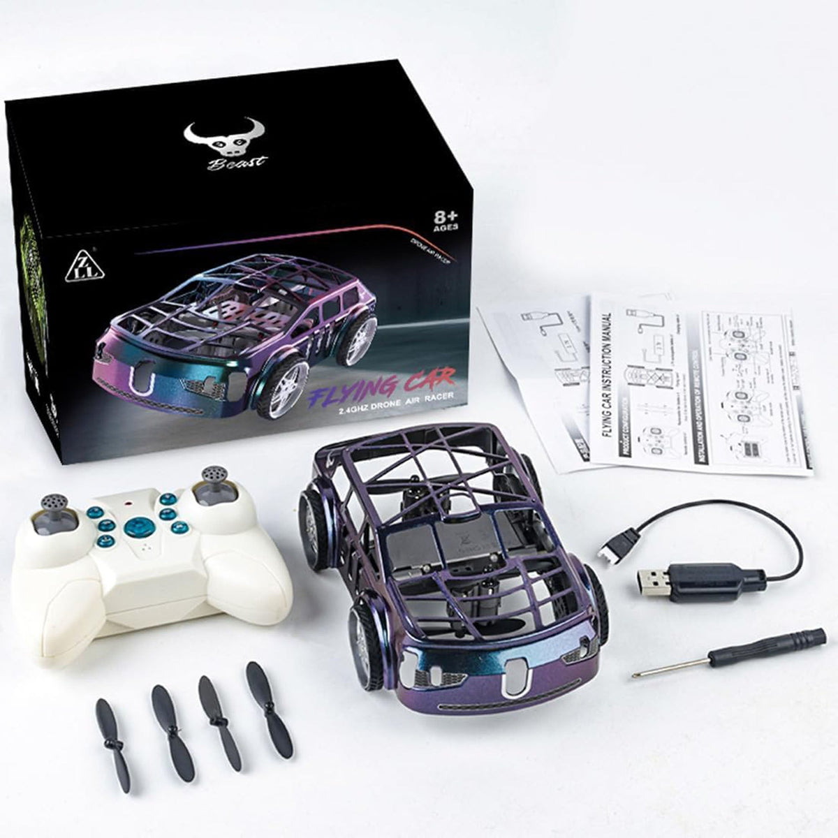 2-in-1 Air-Ground Dual-Mode Remote Control Flying Car