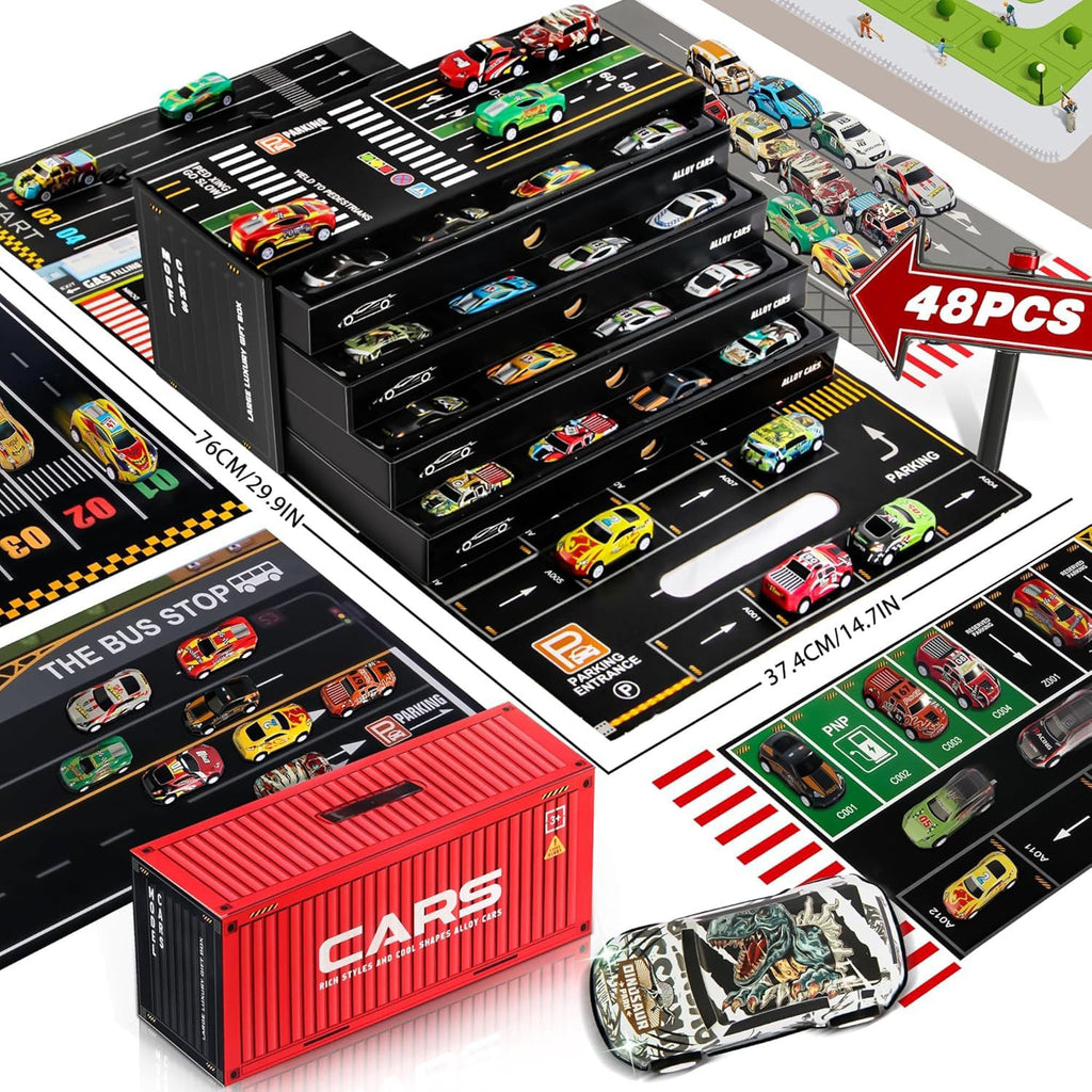 48 Pcs Pull Back Car Set
