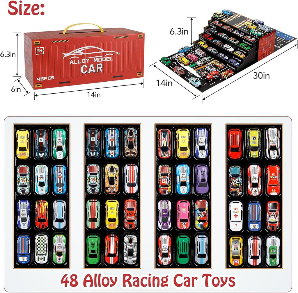48 Pcs Pull Back Car Set
