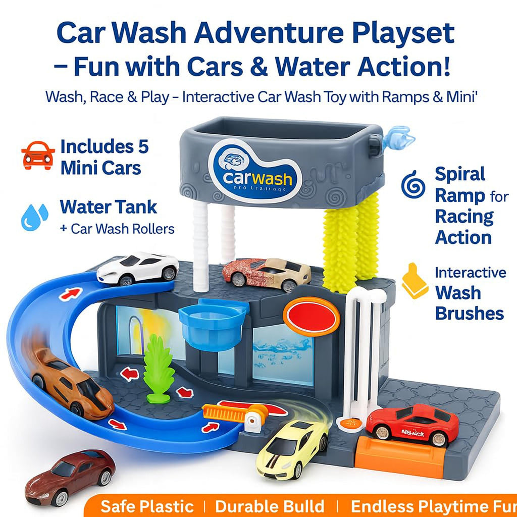Car Wash Set with Mini Cars