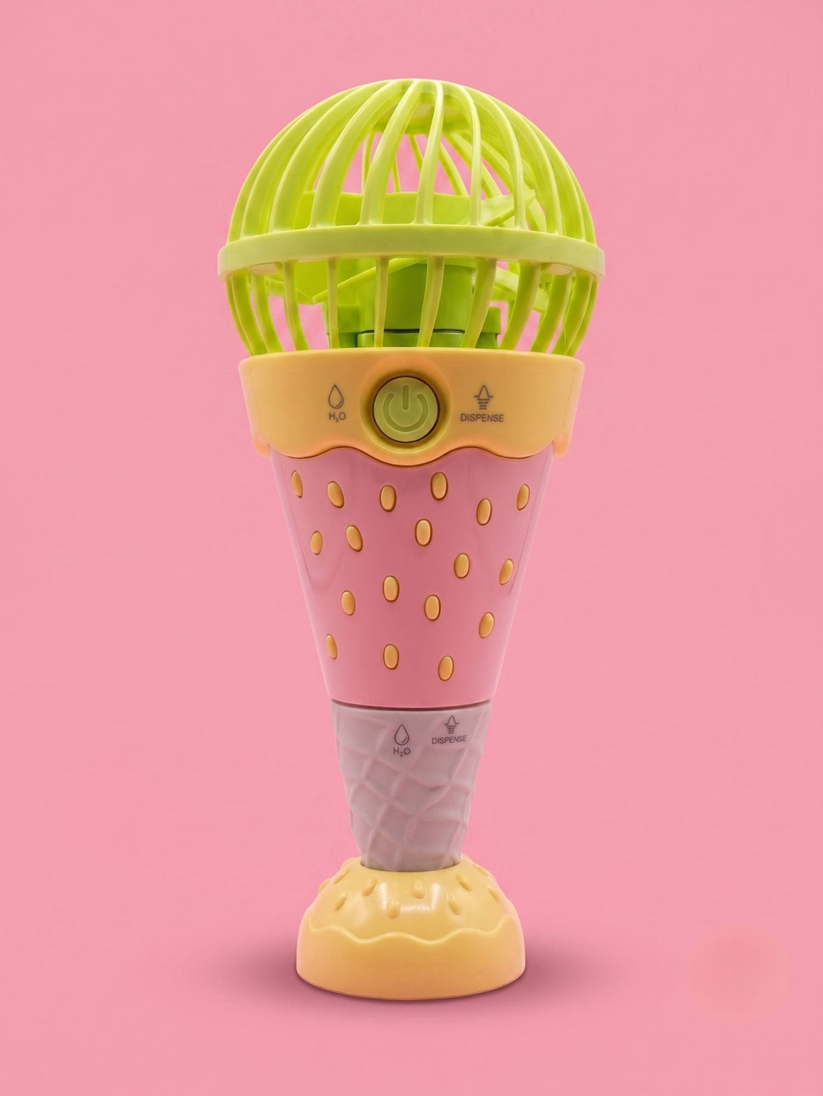 Ice Cream Shape Rechargeable Hand Fan with Stand