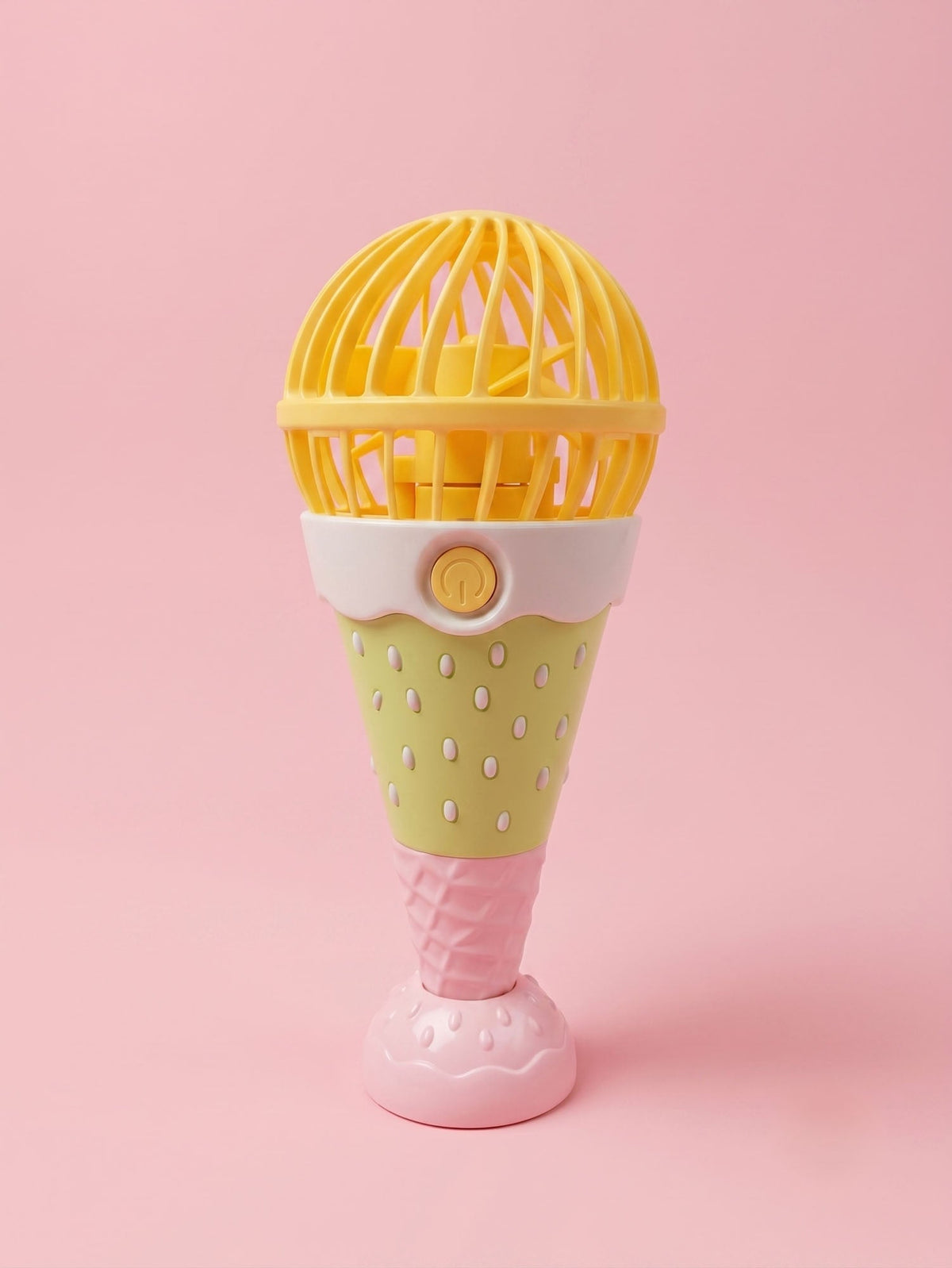 Ice Cream Shape Rechargeable Hand Fan with Stand