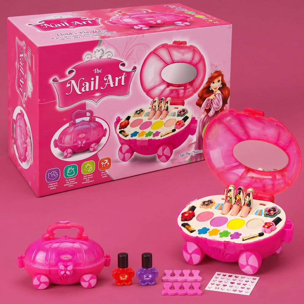 Kids Nail Art Makeup Vanity Play Set