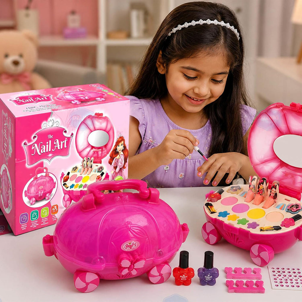 Kids Nail Art Makeup Vanity Play Set