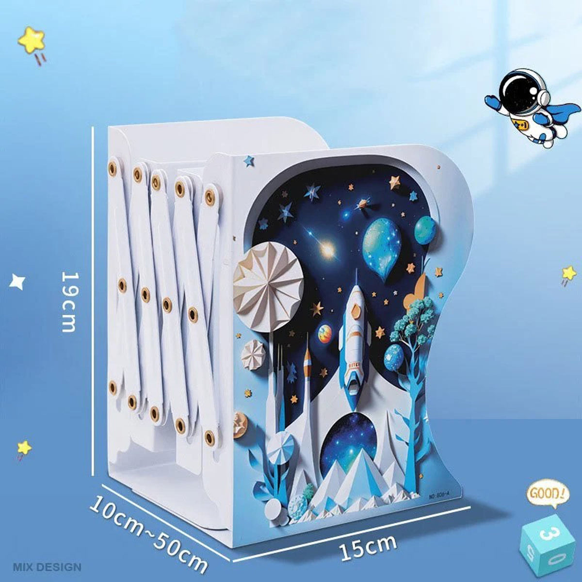 METAL EXPANDABLE BOOKEND RACK