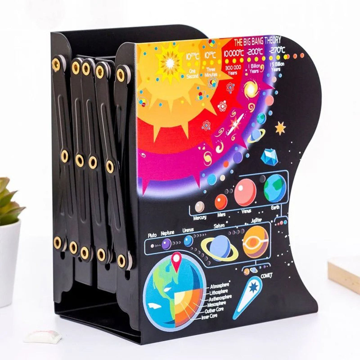 METAL EXPANDABLE BOOKEND RACK
