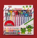 Macaron set of 12  brand cartoon-themed pencils with eraser tops