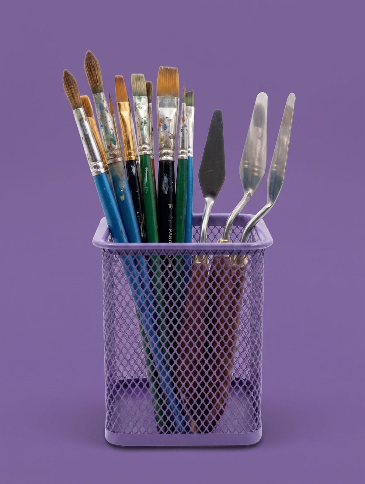 Metal Mesh Pen Holder