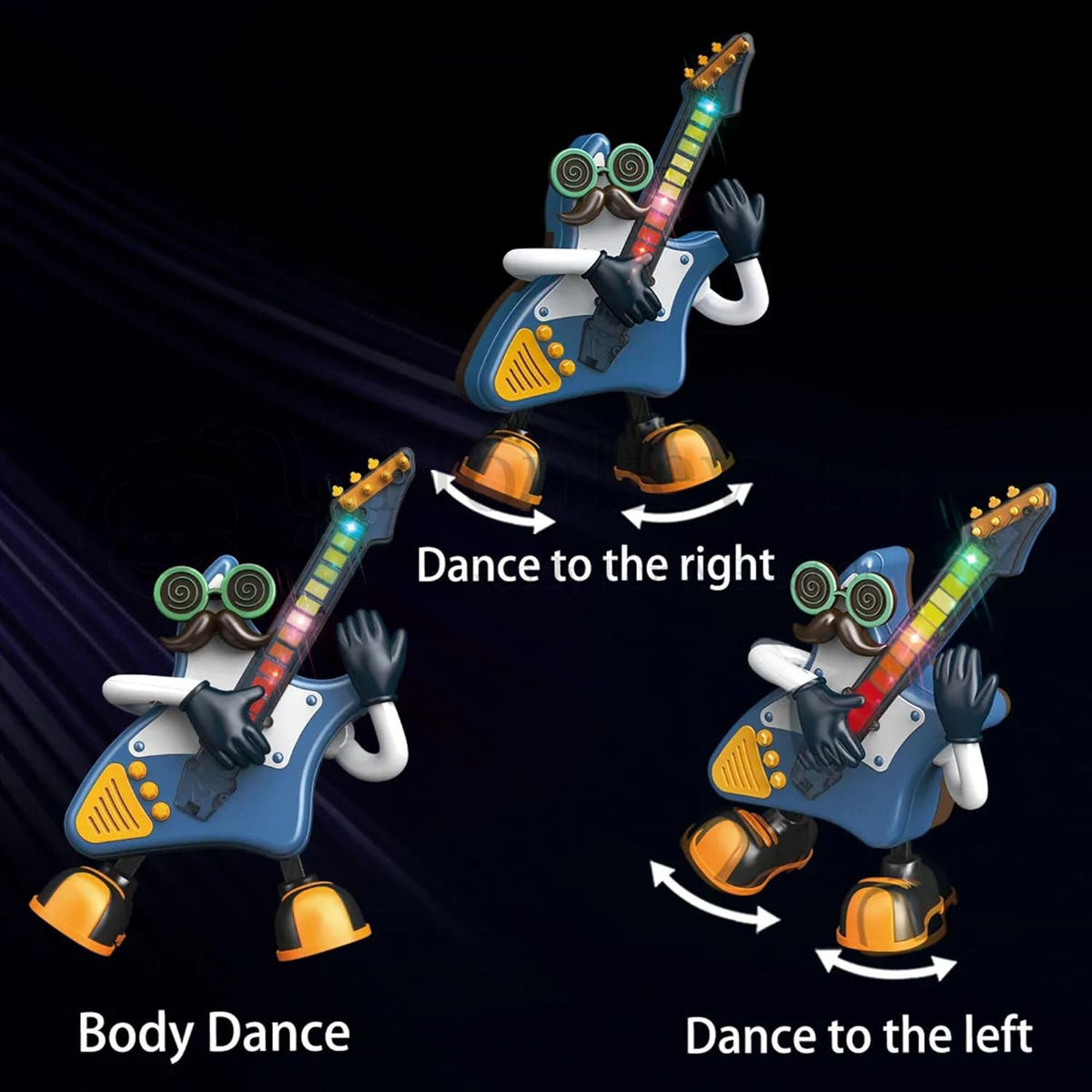 Mr. Rock Dancing Guitar Toy with Light & Sounds