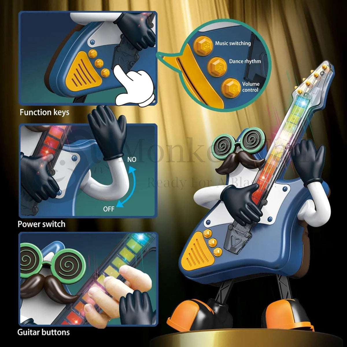 Mr. Rock Dancing Guitar Toy with Light & Sounds