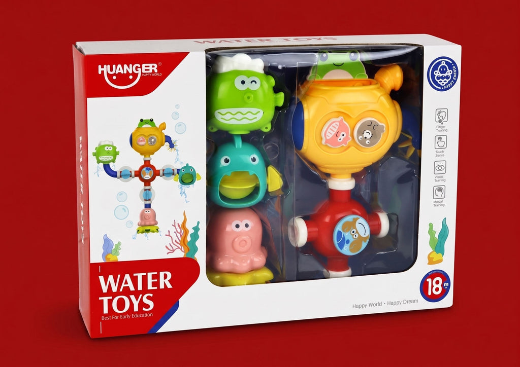 Overflow Bath Water Toy Robot Suction Cups
