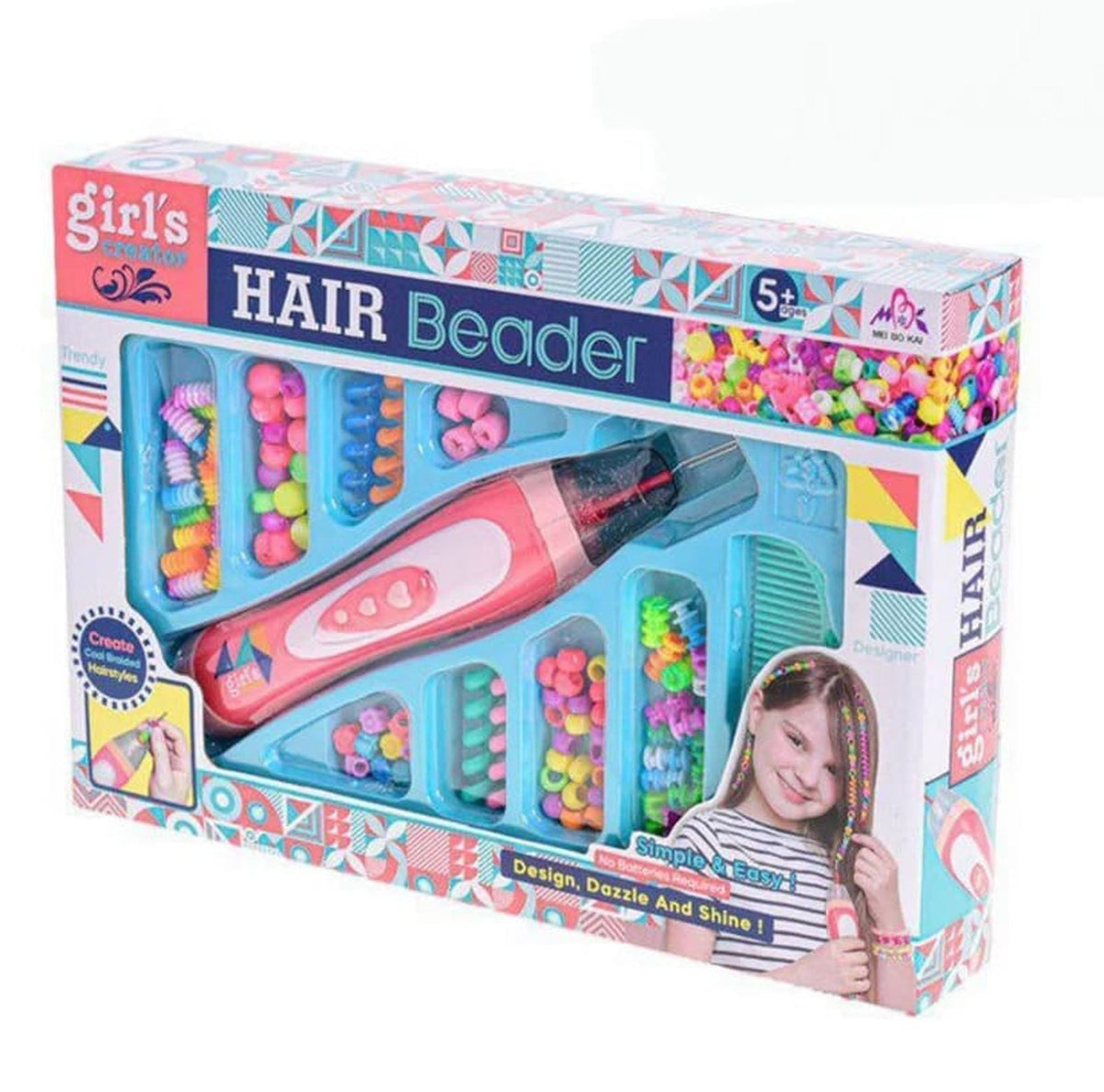 Premium Hair Styling Clasp Clips Twisting Stringing Beads Kit