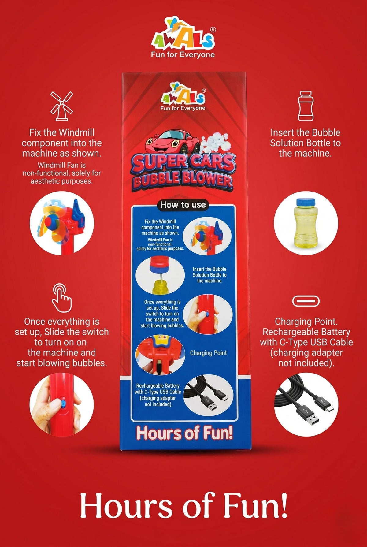 Rechargeable Bubble Blower