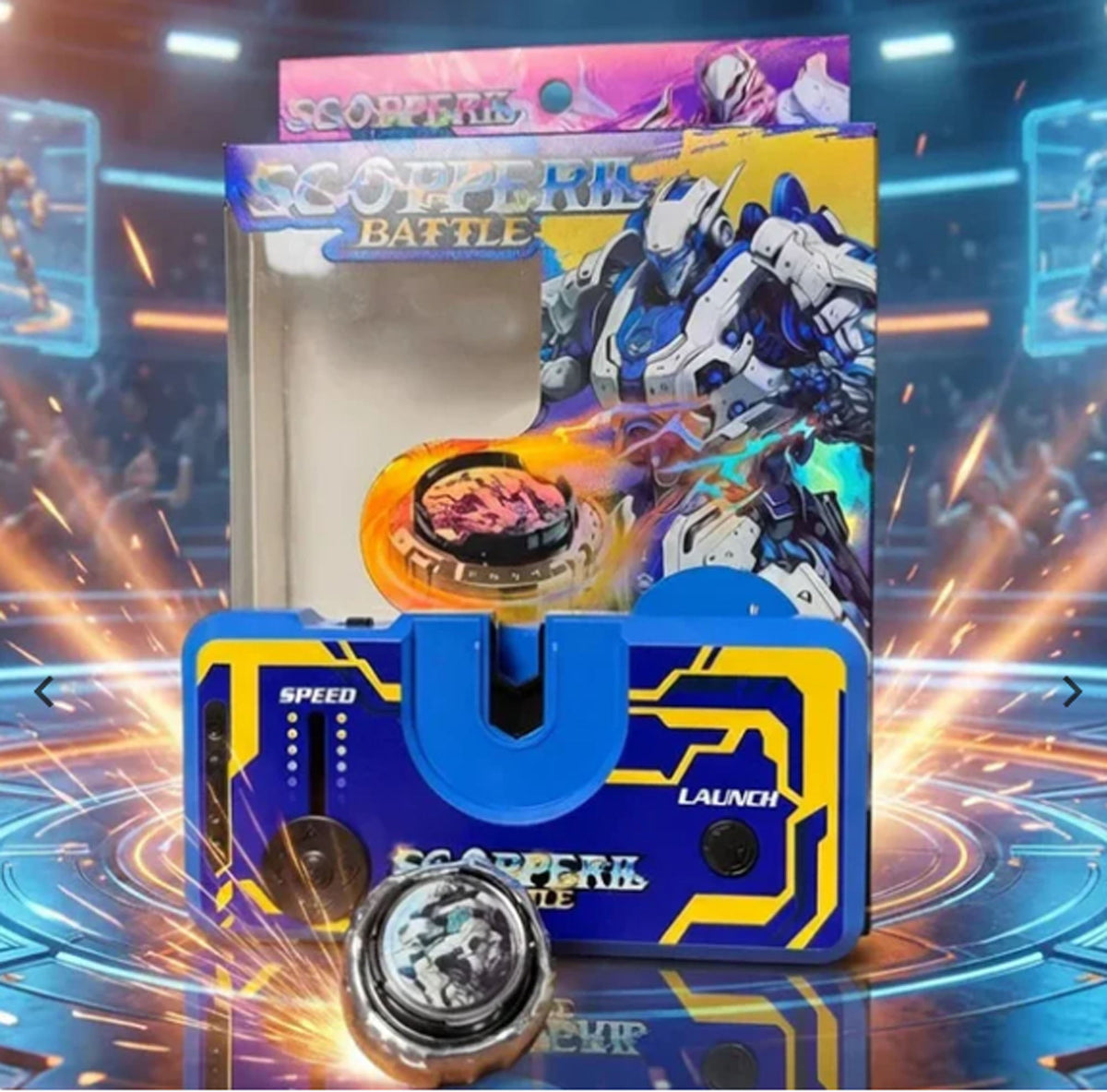 Scopperil Battle Spinning Top Launcher Set