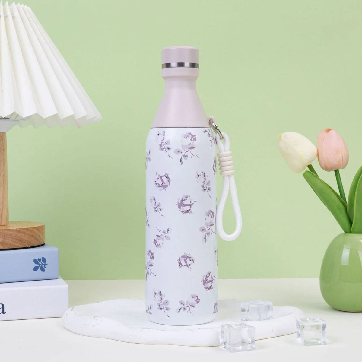 Stainless Steel  Floral Water Bottle