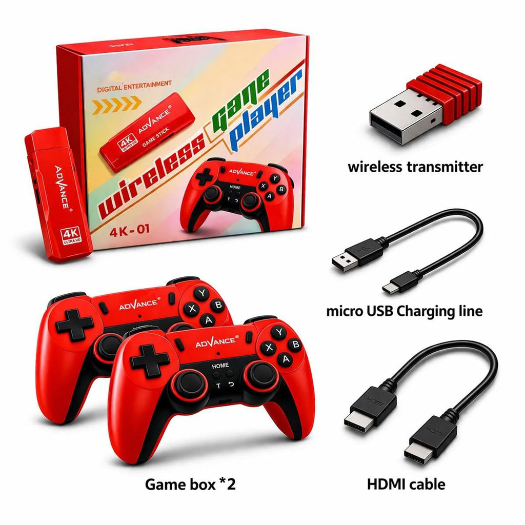 Wireless Retro Game Console Stick with 2 Controllers